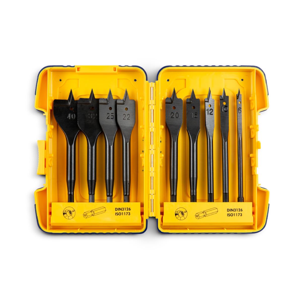 HSS SPADE BIT AND EXTENSION KIT 10 PCE