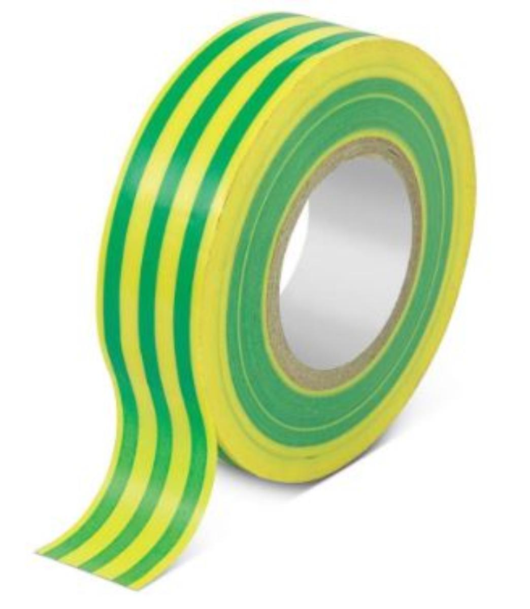 PVC INSULATION TAPE 18mm x 20M GRN/YLW