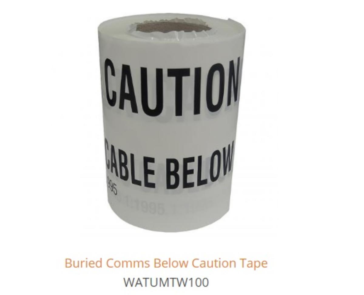 UNDERGROUND MARKING TAPE COMMS WHT 500MR