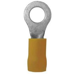 INSULATED RING TERM YELLOW M6 STUD 50PK