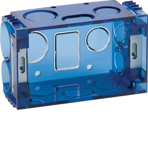 WALL BOX PLASTIC 1GANG BLUE TRANSPARENT
