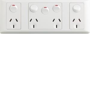 10A 4 OUTL EXTRA SWITCH SOCKET SHUTTER