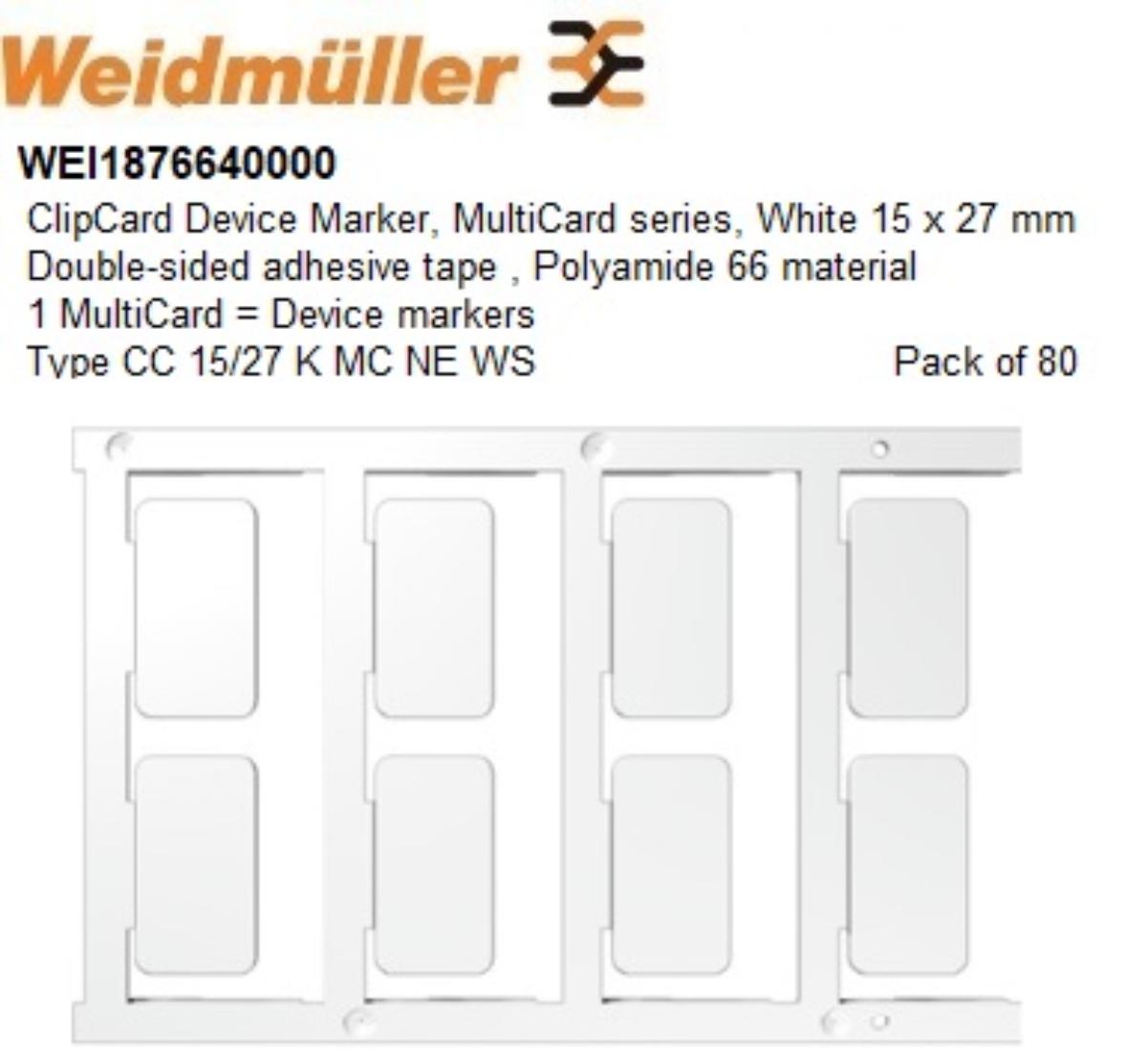 CC 15/27 KMC SELF ADHES WHITE MKR 80