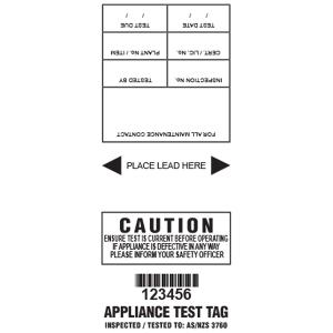 SELF LAMINAT TEST TAG WHITE NSW ONLY