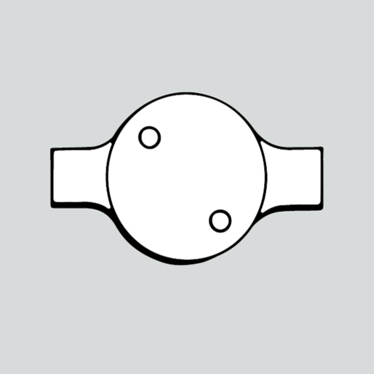 JUNCTION BOX HOT DIPPED GALV 25MM 2 WAY