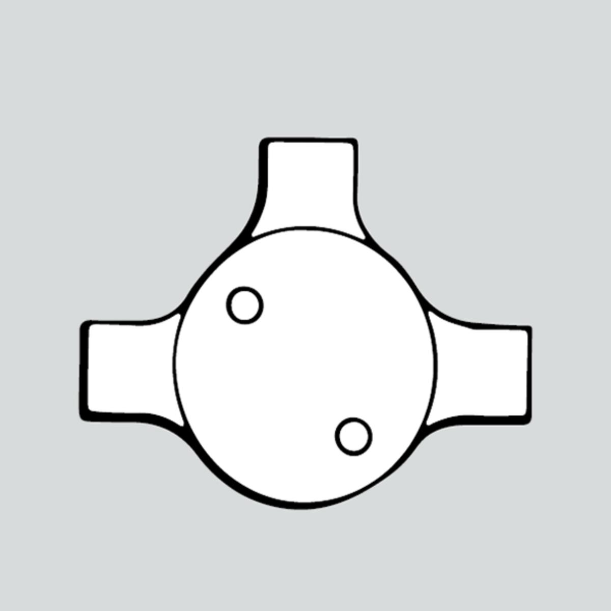 JUNCTION BOX HOT DIPPED GALV 25MM 3 WAY
