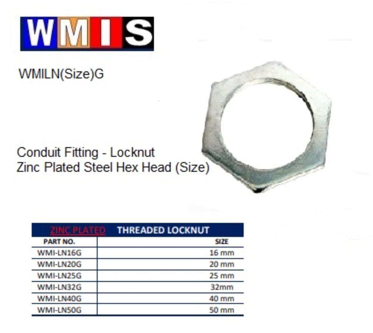 HEX LOCKNUT GALVANISED STEEL 20MM