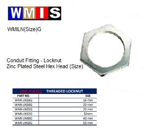 LOCKNUT 25MM GALVANISED