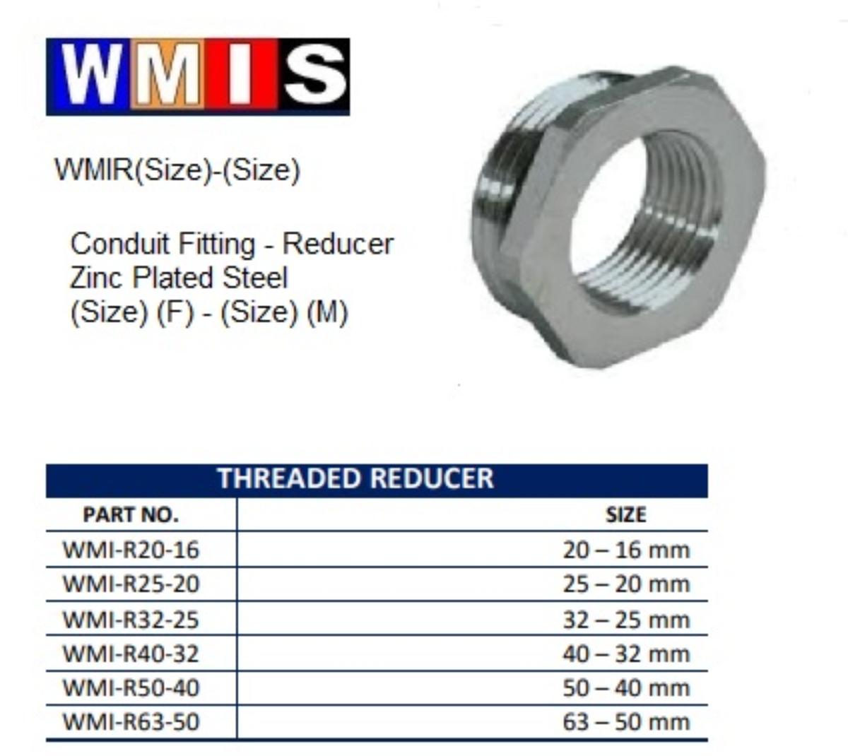 REDUCER ZINC PLATED 20 MALE-16MM FEMALE