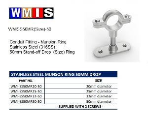 SLS 25MM DIA S/STEEL MUNSON RING 50MM DR