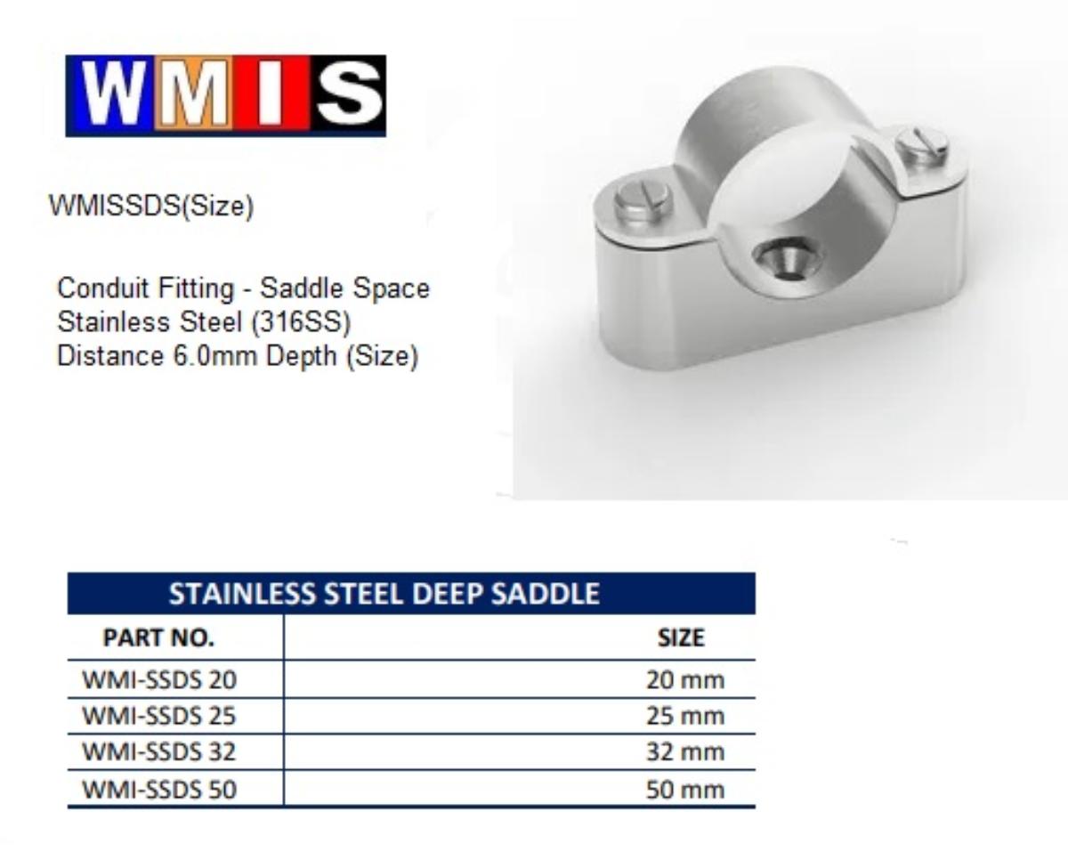 DISTANCE SADDLE STAINLESS STEEL 20MM