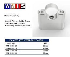 SLS 25MM S/STEEL EXTRA-DEEP SADDLE SPACE