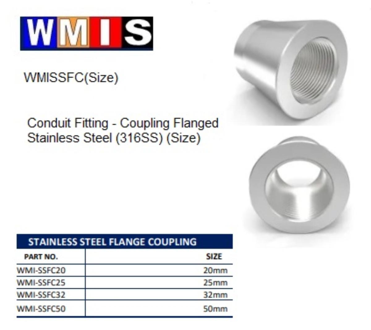 SLS 32MM STAINLESS STEEL FLANGE COUPLING