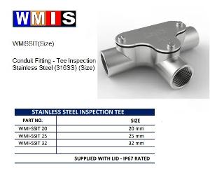 INSPECTION TEE STAINLESS STEEL 20MM
