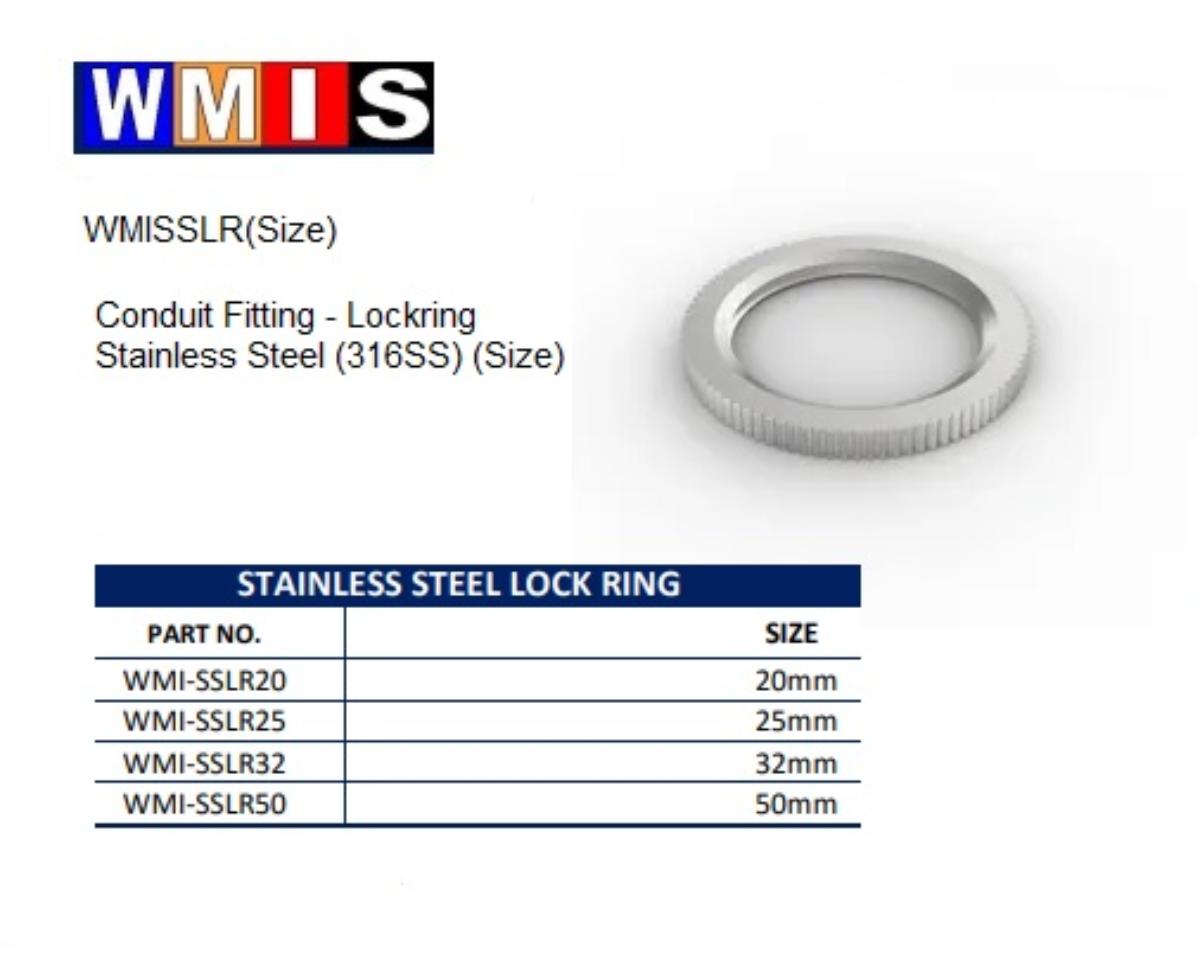 SLS STAINLESS STEEL LOCKRING 20MM EQUIVA