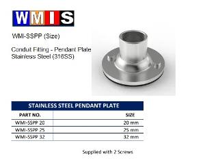 PENDANT PLATE STAINLESS STEEL 25MM IP67