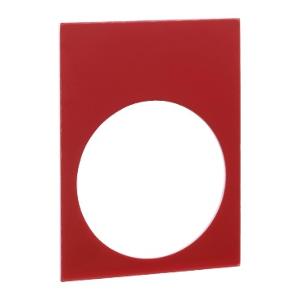 LEGEND PLATE BLANK RED 30X40 FOR 22mm