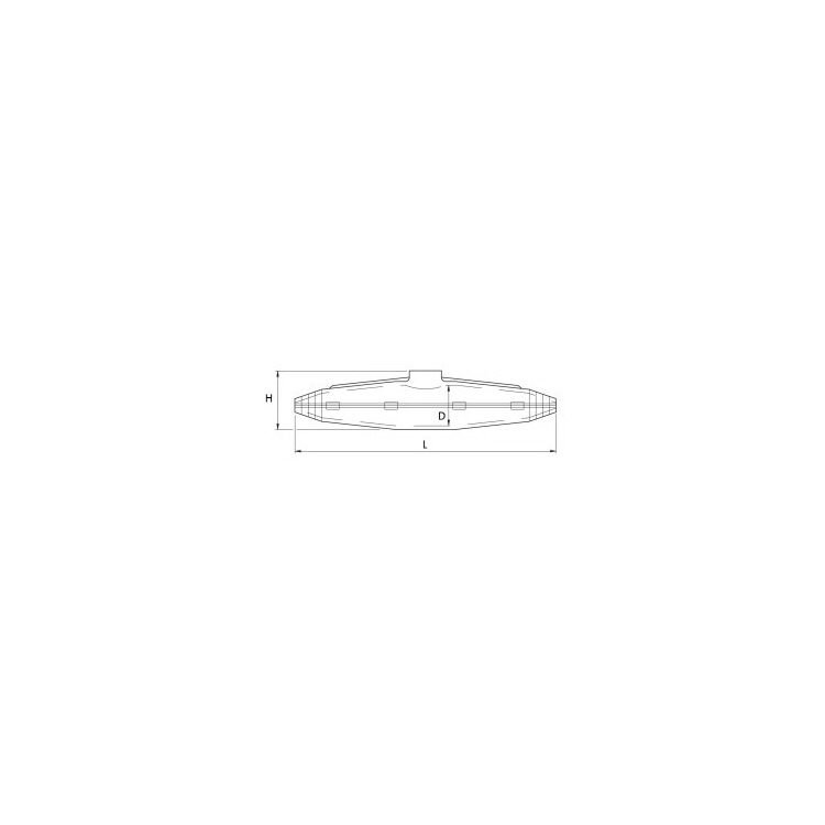 CAST RESIN STR-THRU JOINT M13 43MM DIA