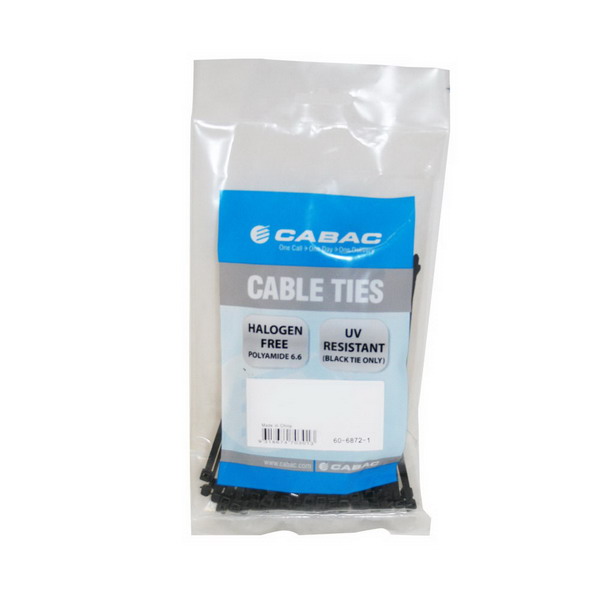 CABLE TIE RELEASABLE 370MM BLK 100PK