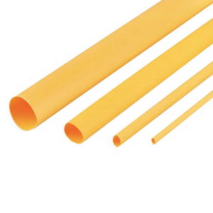 HEATSHRINK THIN WALL 6.4MM YELLOW 1.2MTR