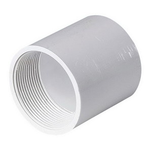 PLAIN TO SCREWED COUPLING PVC 40MM GREY