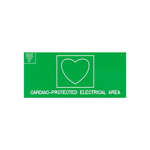 MEDILEC SIGN CARDIAC PROTECTED ELEC AREA