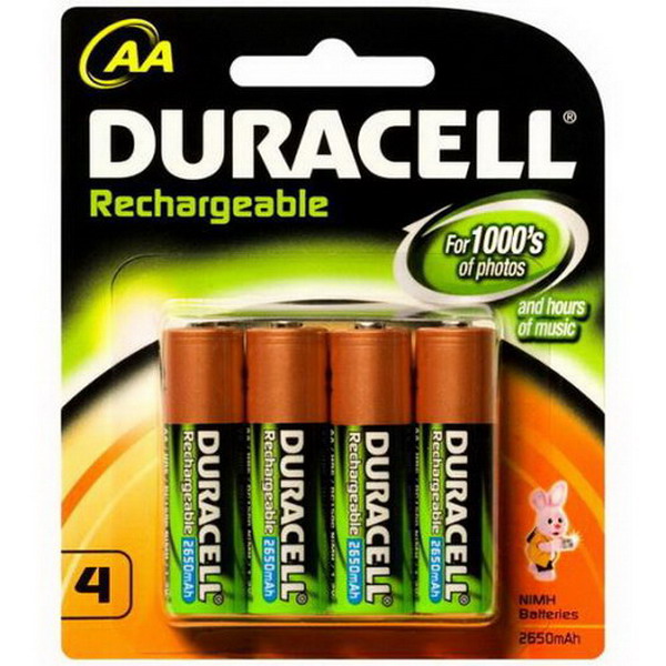 BATTERY RECHARGABLE NIMH AA 4PK