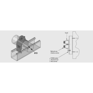 E5-25H TWO PIECE PIPE CLAMP HDG