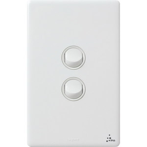 EXCEL E-DED 16A 2G SWITCH VERT IP66 WHT